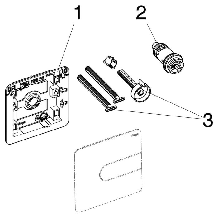 Viega Urinal-Betätigungsplatte für Prevista Visign for Style 23, Modell 8613.2