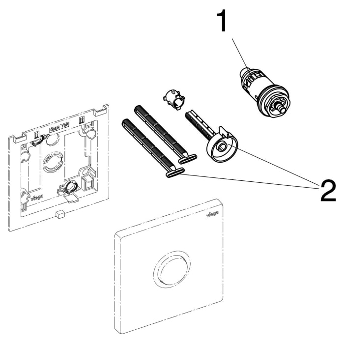 Viega Urinal-Betätigungsplatte für Prevista Visign for Public 11, Modell 8631.2