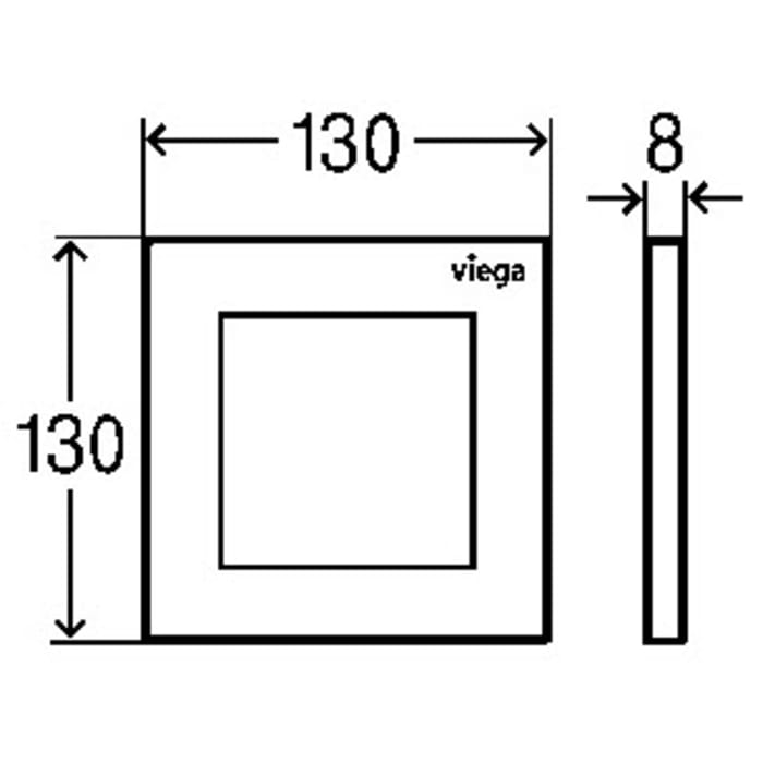 Viega Urinal-Betätigungsplatte für Prevista Visign for Style 21, Modell 8611.2