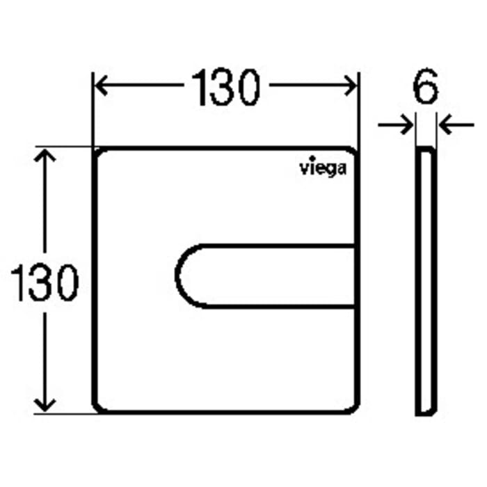 Viega Urinal-Betätigungsplatte für Prevista Visign for Style 23, Modell 8613.2