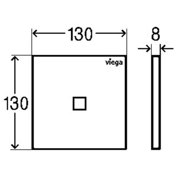 Viega Urinal-Betätigungsplatte für Prevista Visign for More 200 Infrarot-Spülauslösung, Modell 8620.2