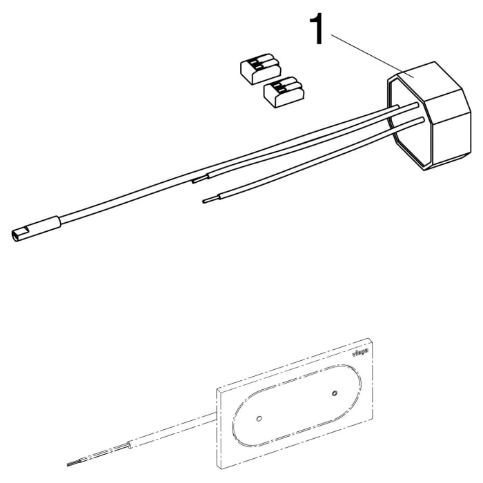 Viega WC-Fernspülauslösung für Prevista Visign for Style 23 elektronisch, Modell 8640.1