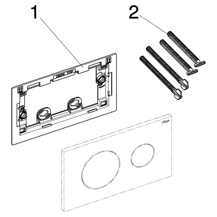 Viega WC-Betätigungsplatte für Prevista Visign for Style 20, Modell 8610.1
