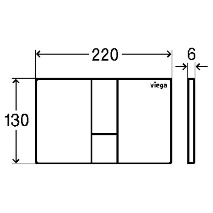 Viega WC-Betätigungsplatte für Prevista Visign for Style 24, Modell 8614.1
