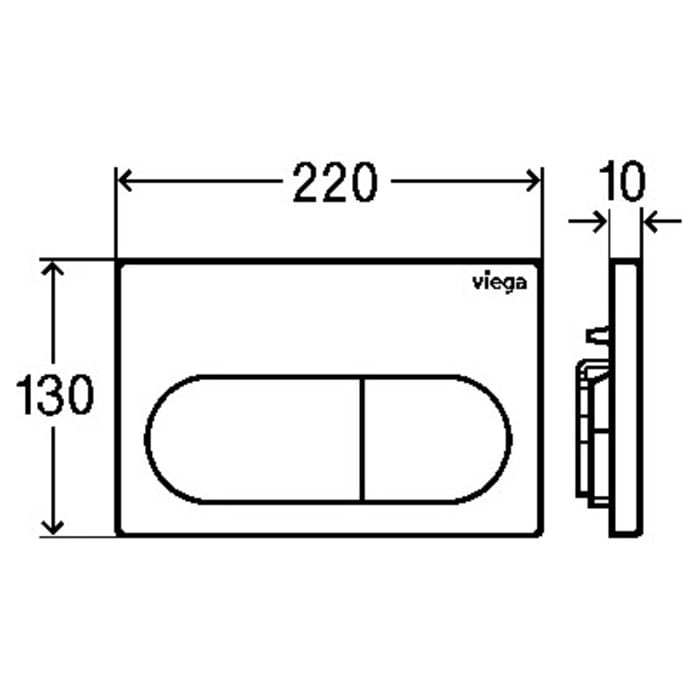 Viega WC-Betätigungsplatte für Prevista Visign for Life 6, Modell 8602.1