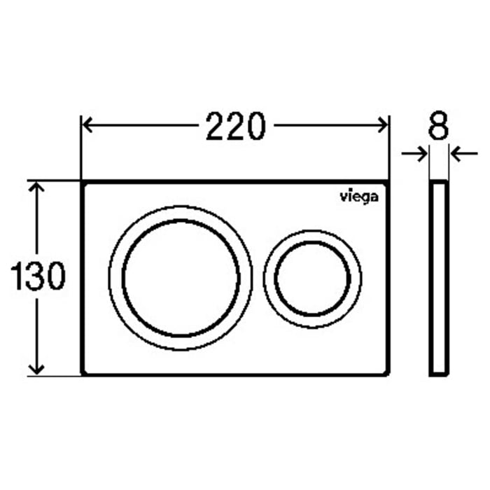 Viega WC-Betätigungsplatte für Prevista Visign for Style 20, Modell 8610.1
