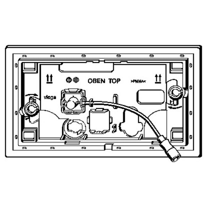 Viega WC-Einbaurahmen für Prevista mit LED-Beleuchtung, Modell 8650.1