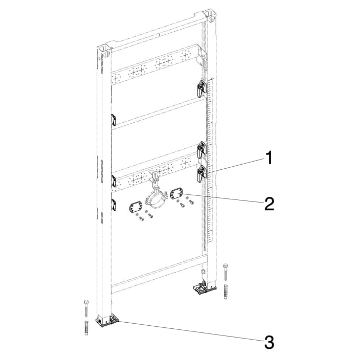 Viega Prevista Dry-Ausgussbecken-Element, 130 cm, Modell 8540.33