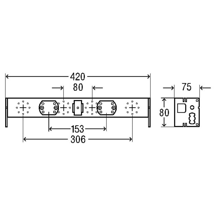 Viega Dry Plus-Armaturenträger für AP-Armatur, Modell 8558