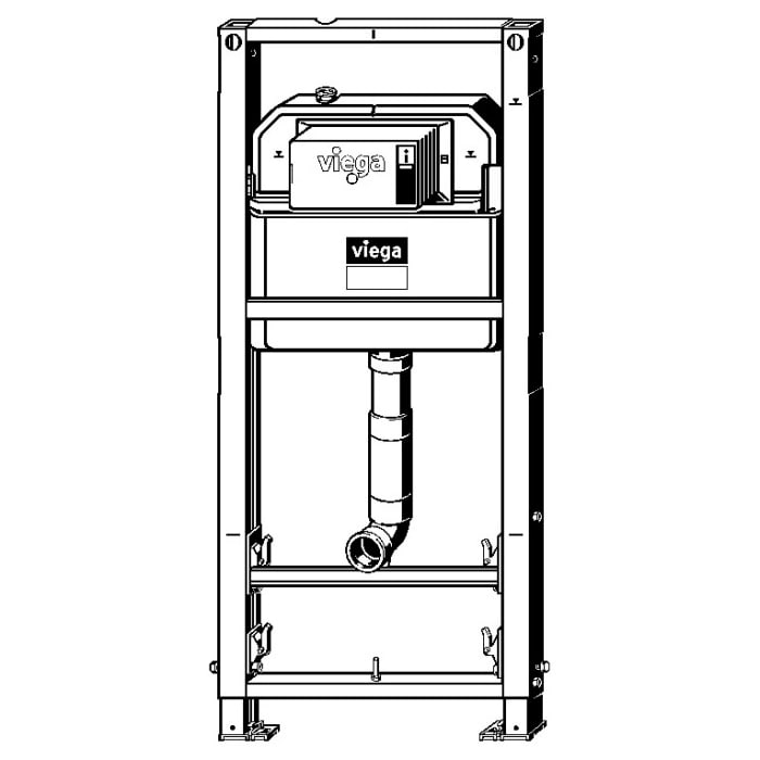 Viega Prevista Dry-WC-Element bodenstehendes WC oder Kind-WC Modell 8522.33 Anschluss 112/82 cm
