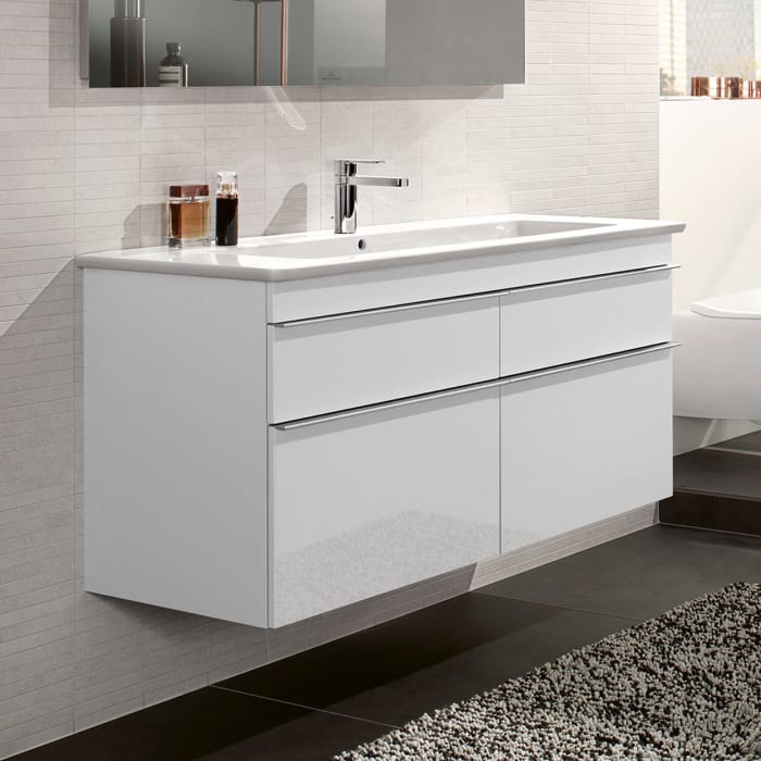 Villeroy & Boch Venticello Waschtisch-Kombination 120 cm mit 4 Auszügen, 1 Hahnloch und 1 Überlauf