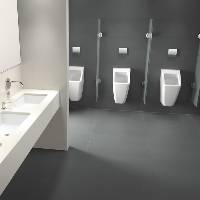 Villeroy & Boch Architectura Absaug-Urinal, mit Zielobjekt, Zulauf verdeckt