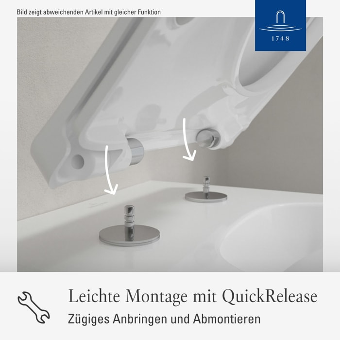 Villeroy & Boch Architectura WC-Sitz Slimseat mit Quick Release und Softclose