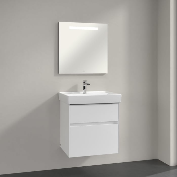 Villeroy & Boch More To See One LED Badezimmerspiegel in 60 x 60 cm mit integrierter Beleuchtung