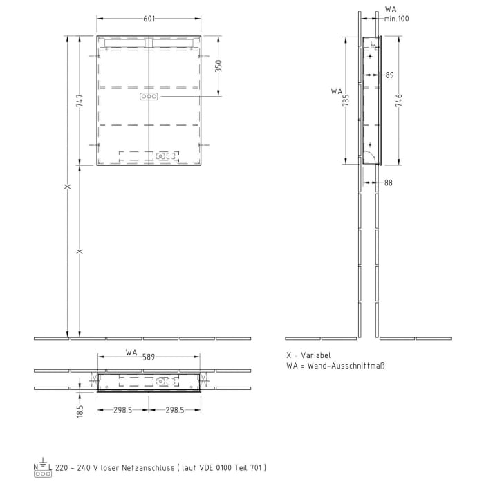 Villeroy & Boch My View-In Einbau-Spiegelschrank 60,1 cm