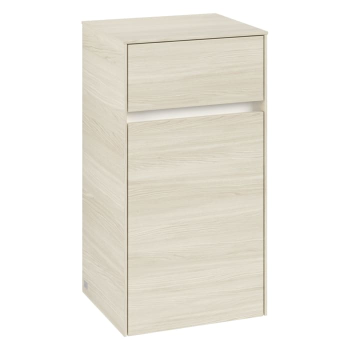 Villeroy & Boch Collaro Seitenschrank 40,4 x 74,8 cm mit 1 Auszug und 1 Tür, Anschlag links