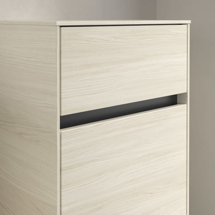 Villeroy & Boch Collaro Seitenschrank 40,4 x 74,8 cm mit 1 Auszug und 1 Tür, Anschlag rechts