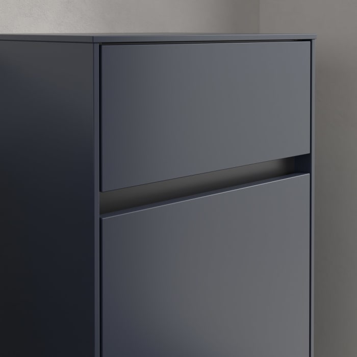 Villeroy & Boch Collaro Seitenschrank 40,4 x 74,8 cm mit 1 Auszug und 1 Tür, Anschlag rechts