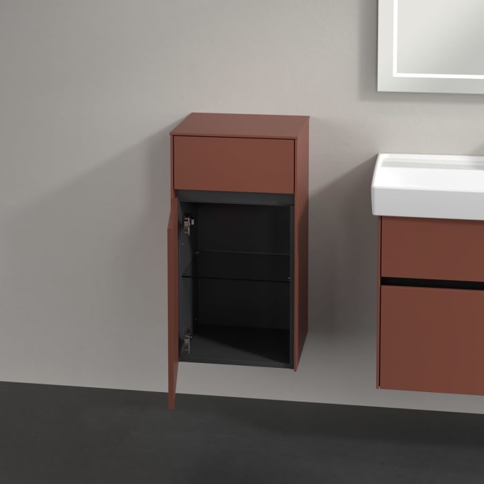 Villeroy & Boch Collaro Seitenschrank 40,4 x 74,8 cm mit 1 Auszug und 1 Tür, Anschlag links