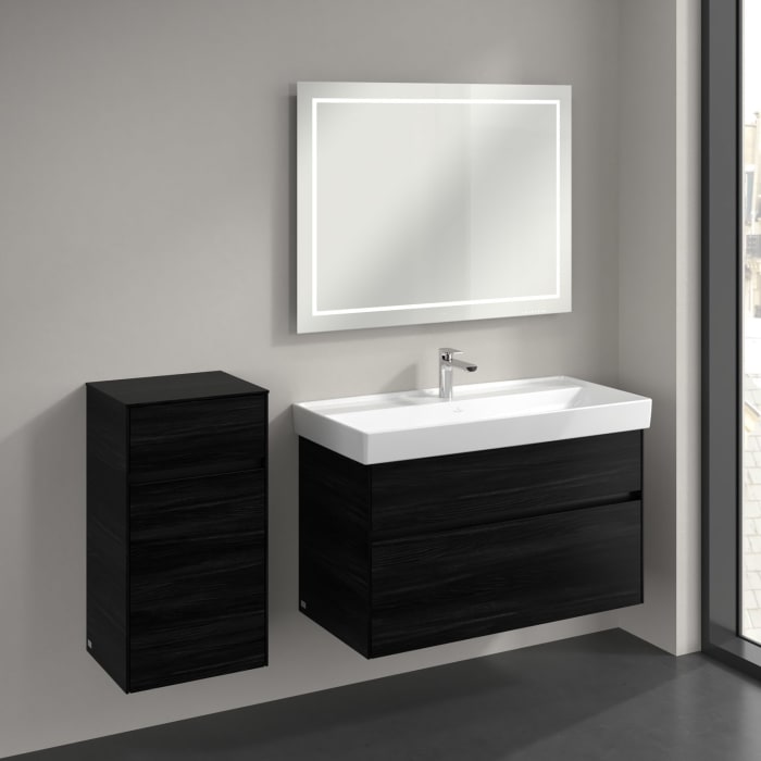 Villeroy & Boch Collaro Seitenschrank 40,4 x 74,8 cm mit 1 Auszug und 1 Tür, Anschlag links