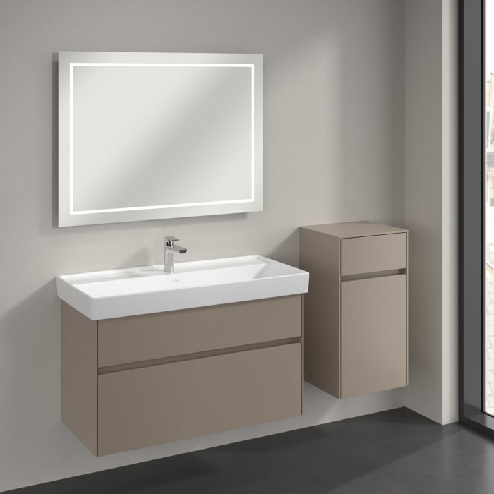 Villeroy & Boch Collaro Seitenschrank 40,4 x 74,8 cm mit 1 Auszug und 1 Tür, Anschlag rechts