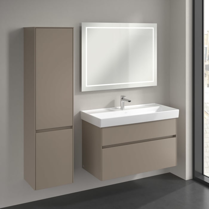 Villeroy & Boch Collaro Hochschrank 40,4 x 153,8 cm mit 2 Türen, Anschlag links