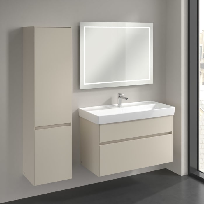 Villeroy & Boch Collaro Hochschrank 40,4 x 153,8 cm mit 2 Türen, Anschlag links