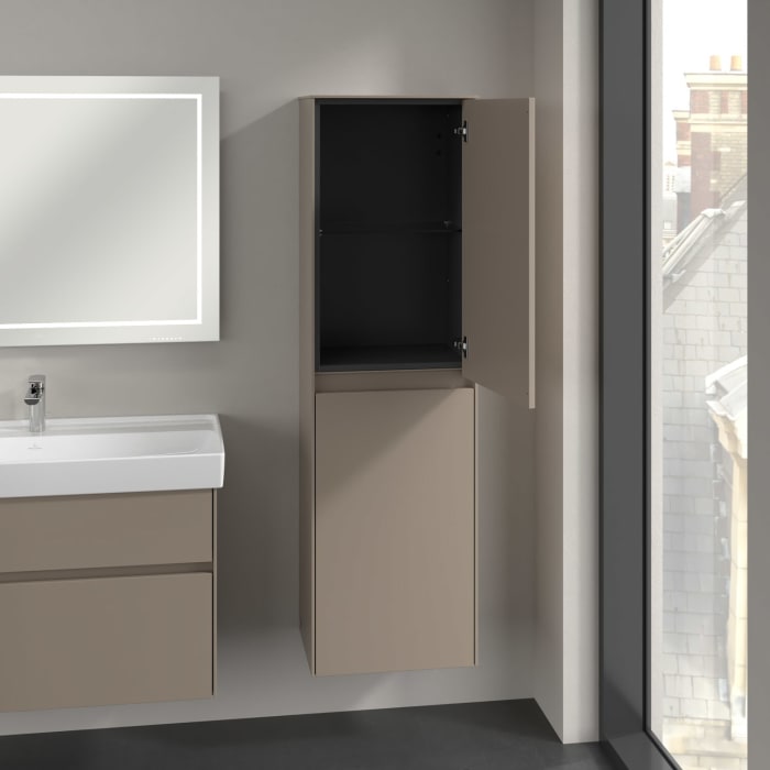 Villeroy & Boch Collaro Hochschrank 45,4 x 153,8 cm mit 2 Türen, Anschlag rechts