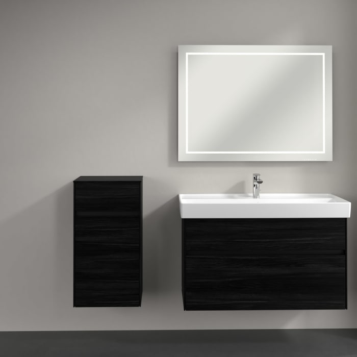 Villeroy & Boch Collaro Seitenschrank 40,4 x 74,8 cm mit 1 Auszug und 1 Tür, Anschlag links