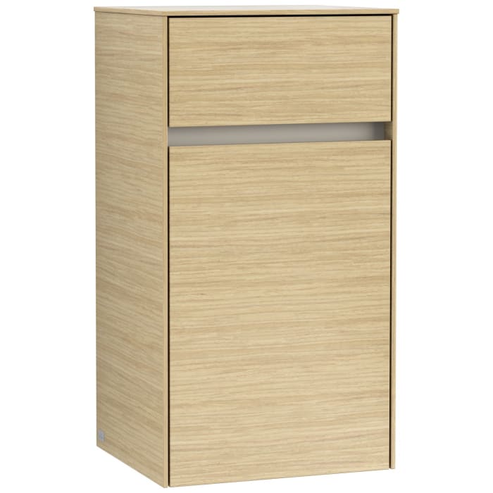 Villeroy & Boch Collaro Seitenschrank 40,4 x 74,8 cm mit 1 Auszug und 1 Tür, Anschlag links