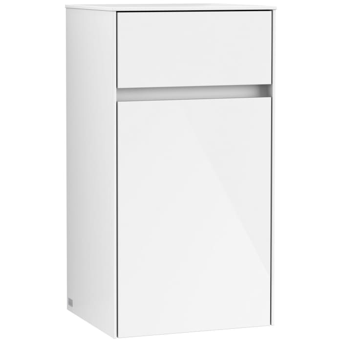 Villeroy & Boch Collaro Seitenschrank 40,4 x 74,8 cm mit 1 Auszug und 1 Tür, Anschlag rechts