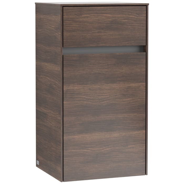 Villeroy & Boch Collaro Seitenschrank 40,4 x 74,8 cm mit 1 Auszug und 1 Tür, Anschlag rechts