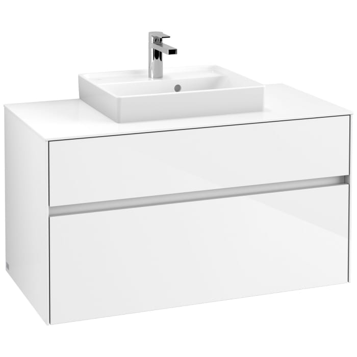 Villeroy & Boch Collaro Waschtischunterschrank 100 x 54,8 cm mit 2 Auszügen, für WT mittig