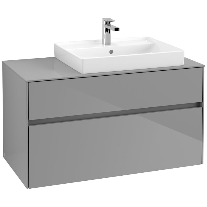 Villeroy & Boch Collaro Waschtischunterschrank 100 x 54,8 cm mit 2 Auszügen, für WT rechts