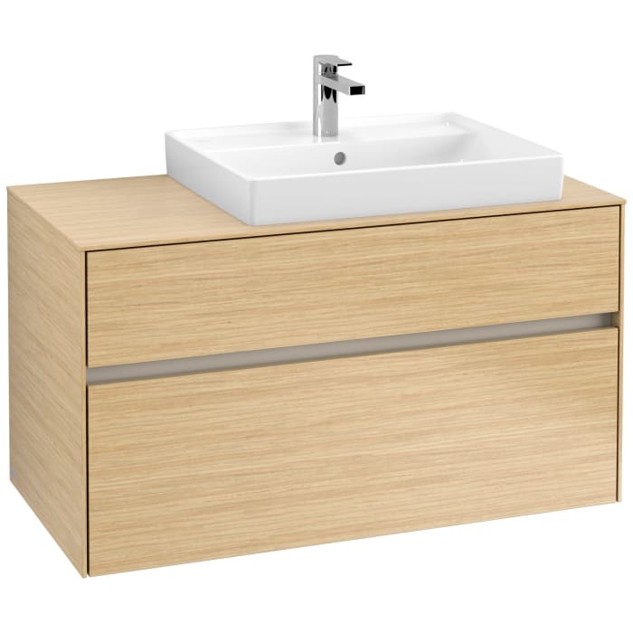 Villeroy & Boch Collaro Waschtischunterschrank 100 x 54,8 cm mit 2 Auszügen, für WT rechts