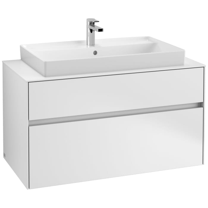 Villeroy & Boch Collaro Waschtischunterschrank 100 x 54,8 cm mit 2 Auszügen, für WT mittig