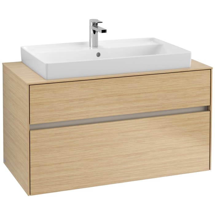 Villeroy & Boch Collaro Waschtischunterschrank 100 x 54,8 cm mit 2 Auszügen, für WT mittig