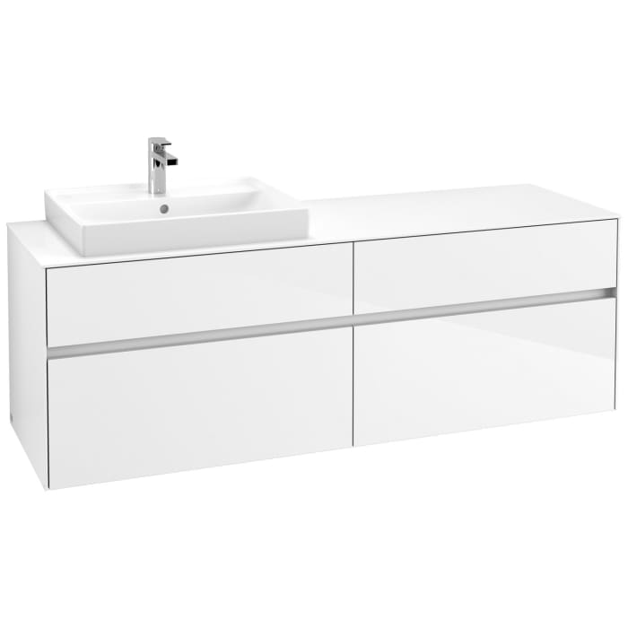 Villeroy & Boch Collaro Waschtischunterschrank 160 x 54,8 cm mit 4 Auszügen, für WT links