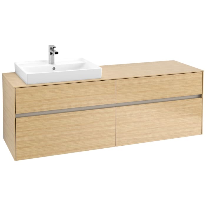 Villeroy & Boch Collaro Waschtischunterschrank 160 x 54,8 cm mit 4 Auszügen, für WT links