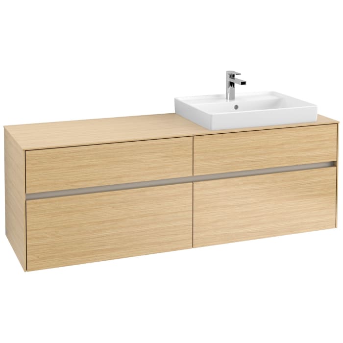 Villeroy & Boch Collaro Waschtischunterschrank 160 x 54,8 cm mit 4 Auszügen, für WT rechts