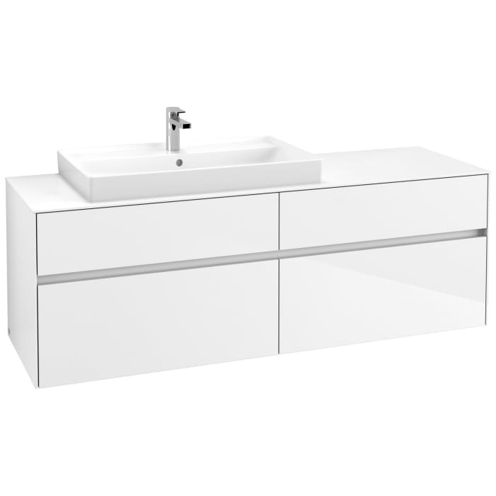 Villeroy & Boch Collaro Waschtischunterschrank 160 x 54,8 cm mit 4 Auszügen, für WT links