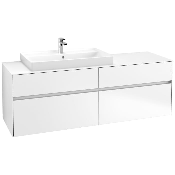 Villeroy & Boch Collaro Waschtischunterschrank 160 x 54,8 cm mit 4 Auszügen, für WT links