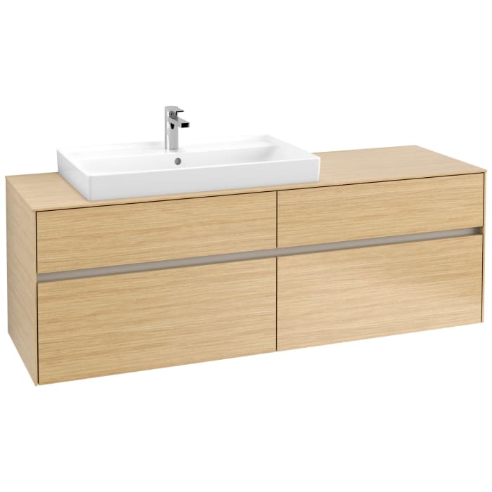 Villeroy & Boch Collaro Waschtischunterschrank 160 x 54,8 cm mit 4 Auszügen, für WT links