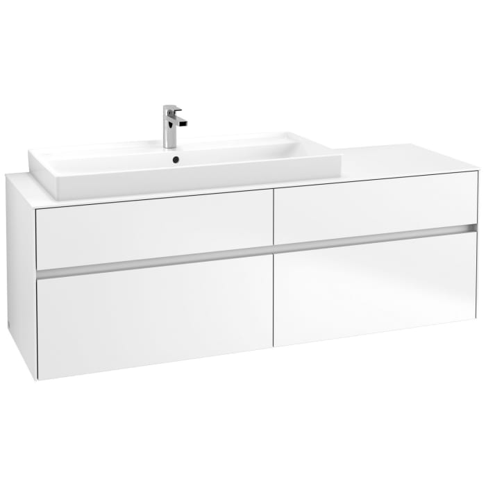Villeroy & Boch Collaro Waschtischunterschrank 160 x 54,8 cm mit 4 Auszügen, für WT links