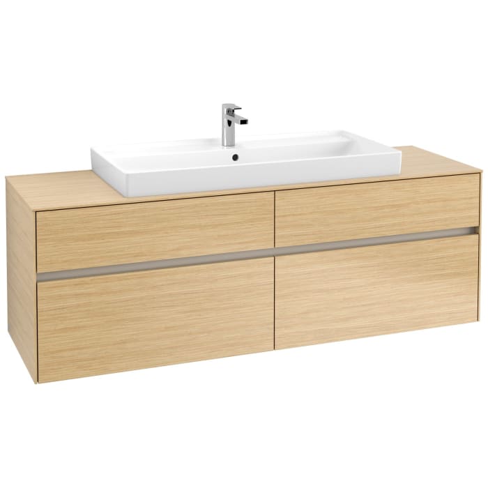 Villeroy & Boch Collaro Waschtischunterschrank 160 x 54,8 cm mit 4 Auszügen, für WT mittig
