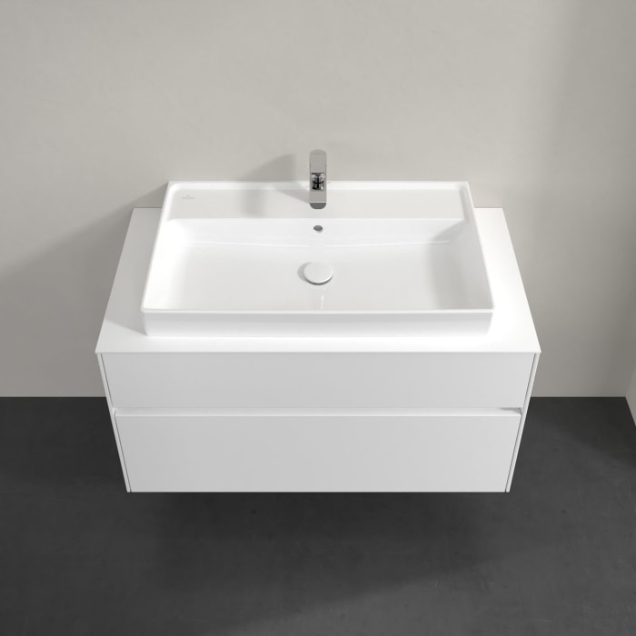 Villeroy & Boch Collaro Waschtischunterschrank 100 x 54,8 cm mit 2 Auszügen, für WT mittig