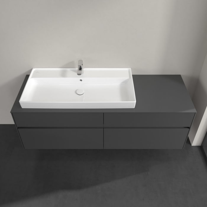 Villeroy & Boch Collaro Waschtischunterschrank 160 x 54,8 cm mit 4 Auszügen, für WT links