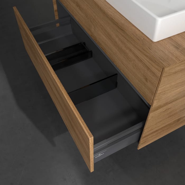 Villeroy & Boch Collaro Waschtischunterschrank 100 x 54,8 cm mit 2 Auszügen, für WT rechts