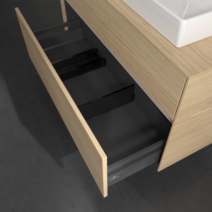 Villeroy & Boch Collaro Waschtischunterschrank 100 x 54,8 cm mit 2 Auszügen, für WT mittig