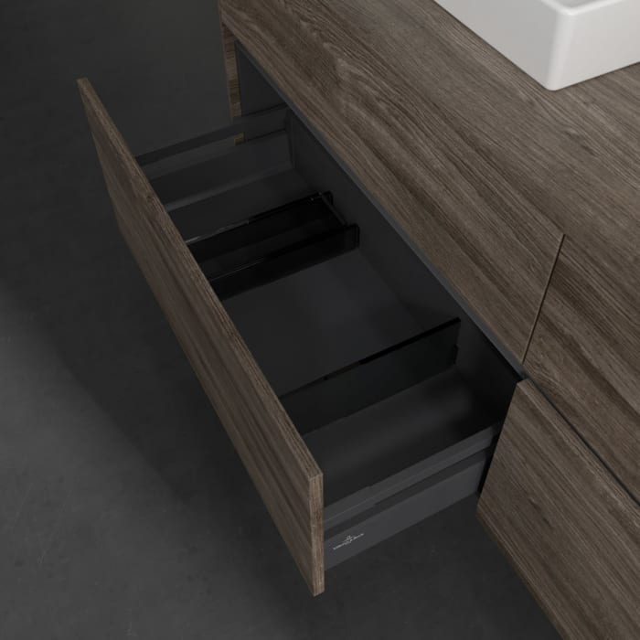 Villeroy & Boch Collaro Waschtischunterschrank 160 x 54,8 cm mit 4 Auszügen, für WT beidseitig